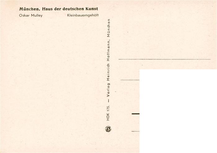 73948277 Haus der Deutschen Kunst Verlag HDK Nr. 175 Kleinbauerngehoeft Oskar Mu