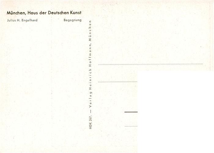 73948281 Haus der Deutschen Kunst Verlag HDK Nr. 267 Begegnung Julius H. Engelha