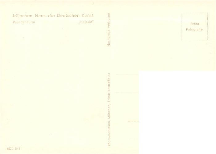 73948288 Haus der Deutschen Kunst Verlag HDK Nr. 544 Najade Paul Scheurle