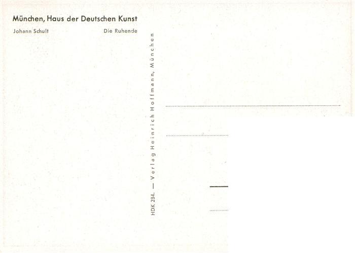 73948292 Haus der Deutschen Kunst Verlag HDK Nr. 284 Die Ruhende Johann Schult