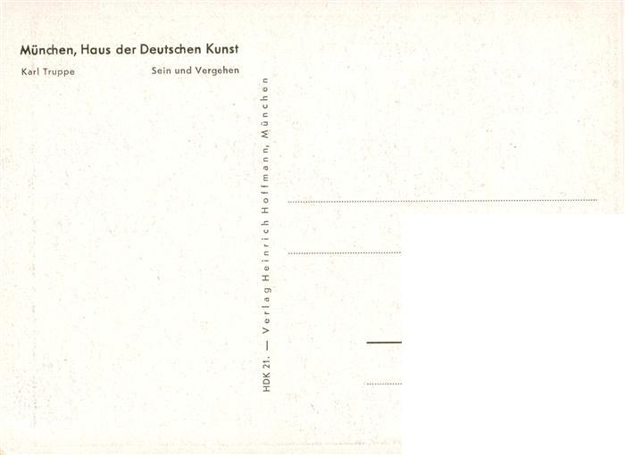 73948295 Haus der Deutschen Kunst Verlag HDK Nr. 21 Sein und Vergehen Karl Trupp