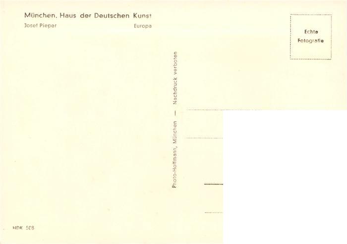 73948301 Haus der Deutschen Kunst Verlag HDK Nr. 508 Europa Josef Pieper