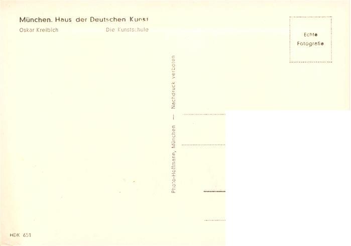 73948302 Haus der Deutschen Kunst Verlag HDK Nr. 651 Die Kunstschule Oskar Kreib