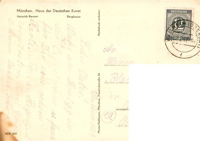 73948305 Haus der Deutschen Kunst Verlag HDK Nr. 562 Bergheuer Heinrich Berann