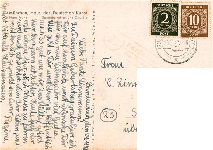 73948306 Haus der Deutschen Kunst Verlag HDK Nr. 256 Sonnenstrahlen und Gewoelk