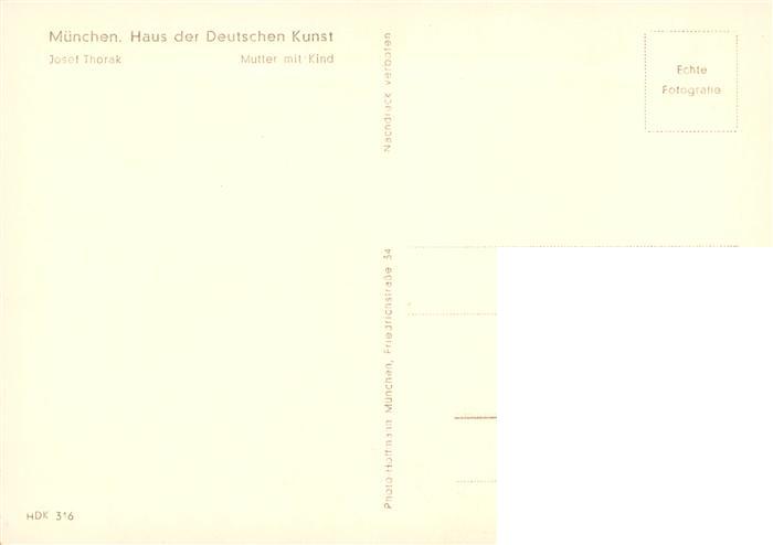 73948314 Haus der Deutschen Kunst Verlag HDK Nr. 316 Mutter mit Kind Josef Thora