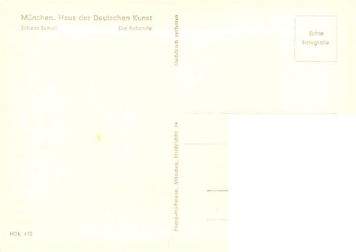 73948320 Haus der Deutschen Kunst Verlag HDK Nr. 410 Die Ruhende Johann Schult