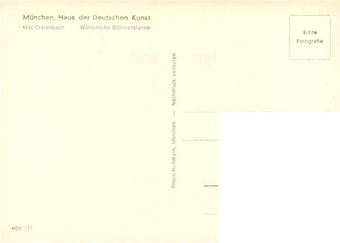 73948327 Haus der Deutschen Kunst Verlag HDK Nr. 517 Winterliche Daemmerstunde M