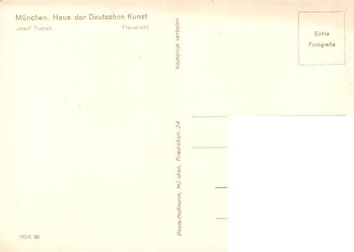 73948328 Haus der Deutschen Kunst Verlag HDK Nr. 96 Frauenakt Josef Thorak