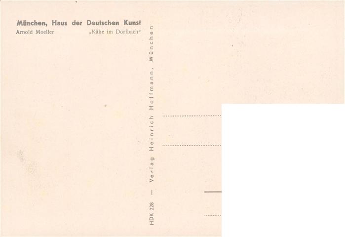 73948335 Haus der Deutschen Kunst Verlag HDK Nr. 228 Kuehe im Dorfbach Arnold Mo