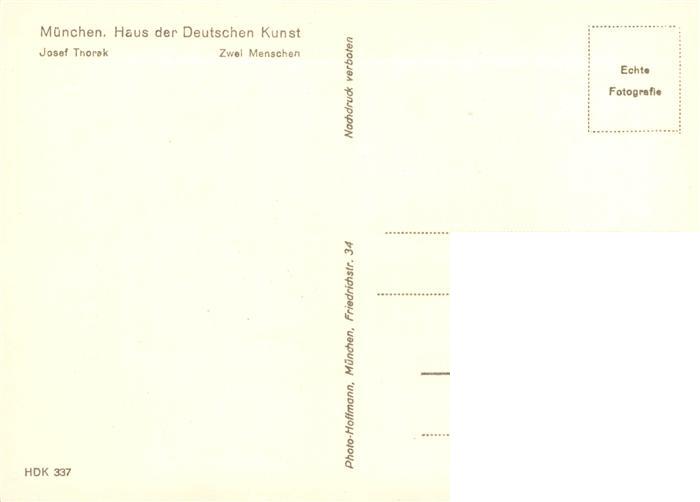 73948342 Haus der Deutschen Kunst Verlag HDK n° 337 Deux personnes Josef Thorak