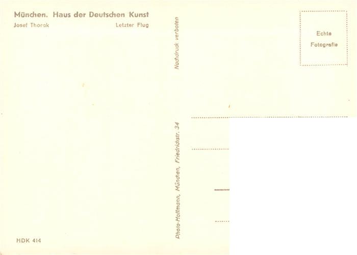 73948345 Haus der Deutschen Kunst Verlag HDK Nr. 414 Letzter Flug Josef Thorak