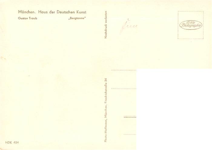 73948351 Haus der Deutschen Kunst Verlag HDK Nr. 624 Bergtonne Gustav Traub