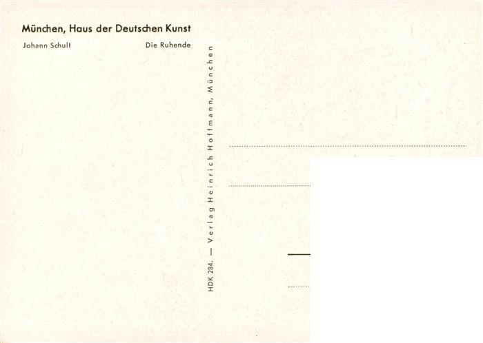 73948358 Haus der Deutschen Kunst Verlag HDK Nr. 284 Die Ruhende Johann Schult