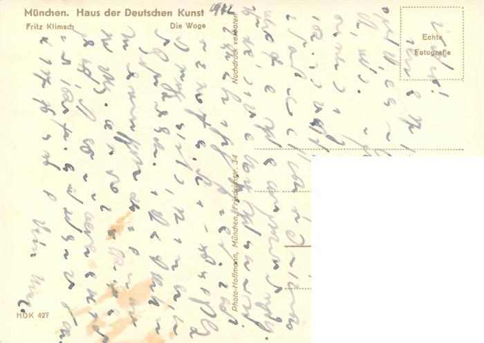 73948359 Haus der Deutschen Kunst Verlag HDK Nr. 427 Die Wage Fritz Klimsch