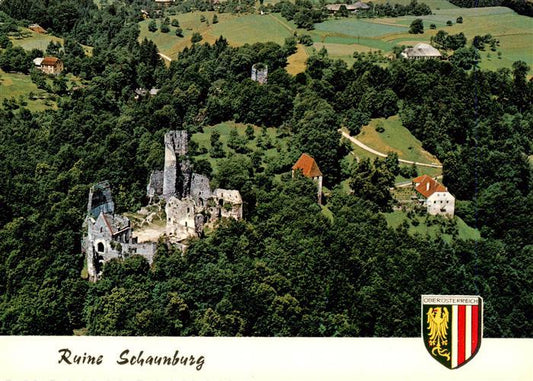 73941155 Eferding Oberoesterreich AT Ruine Schaunburg Fliegeraufnahme