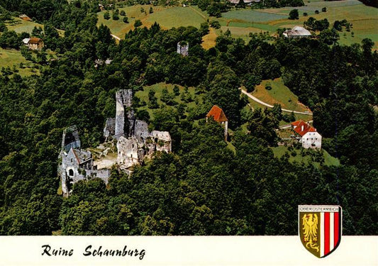 73941612 Eferding Oberoesterreich AT Ruine Schaunburg Fliegeraufnahme