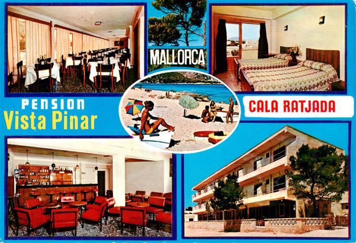 73941654 Cala Ratjada Mallorca Pension Vista Pinar Speisesaal Bar Zimmer Strand