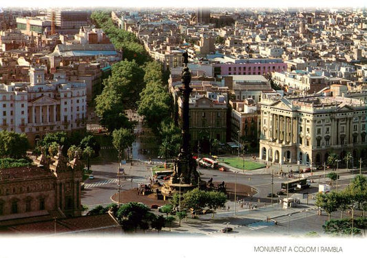 73946057 Barcelona Cataluna ES Vista de Colón y Rambla