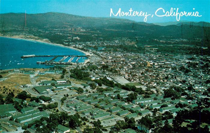 73949236 Monterey California USA Aerial of the Presidio and Monterey Bay