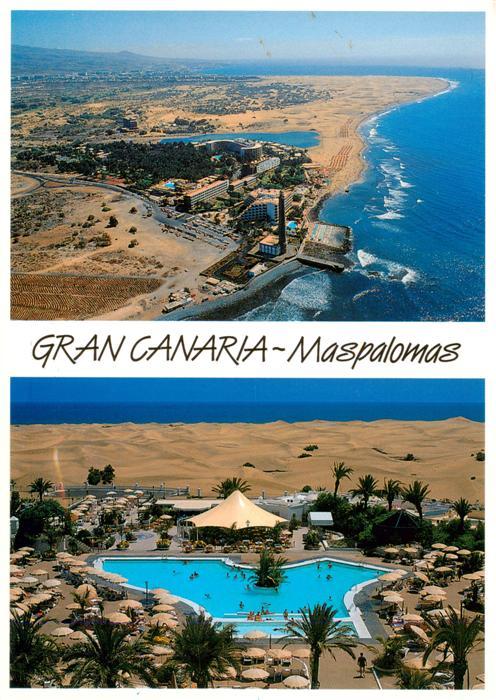 73952949 Maspalomas Gran Canaria ES Fliegeraufnahme mit Schwimmbad