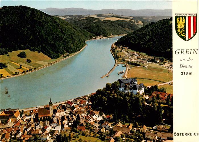 73953071 Grein Donau Oberoesterreich AT Fliegeraufnahme mit Schloss Greinburg