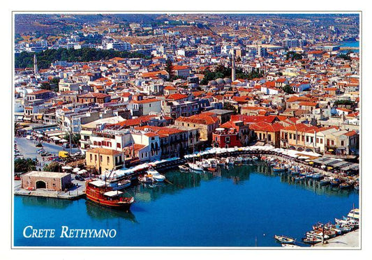 73953837 Rethymnon Rethimnon Crete Greece Fliegeraufnahme mit Hafen