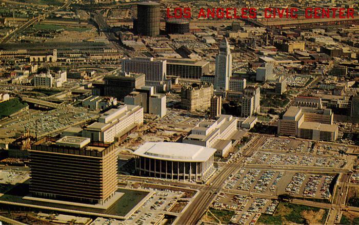 73956732 Los Angeles California USA Civic Center aerial view