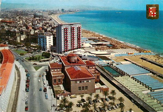 73957328 Barcelona Cataluna ES Playa de la Barceloneta vista aérea