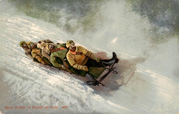 73988234 Schlitten Bobsleigh Traineaux-- Louis Burgy & Co Nr. 497 Course de bobs