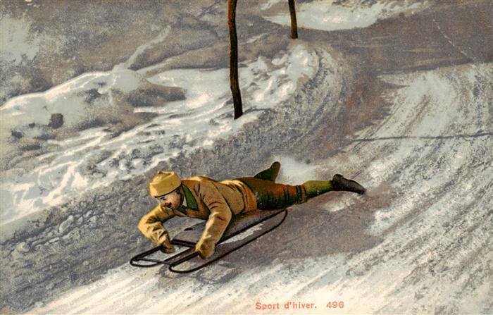 73988235 Schlitten Bobsleigh Traineaux-- Louis Burgy & Co Nr.496 Sport d´hiver