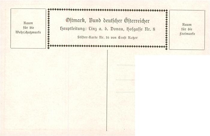 73988580 Kutzer Ernst Kuenstlerkarte Nr. 16 Das alte Siegel DaS fICHENSCHLOss