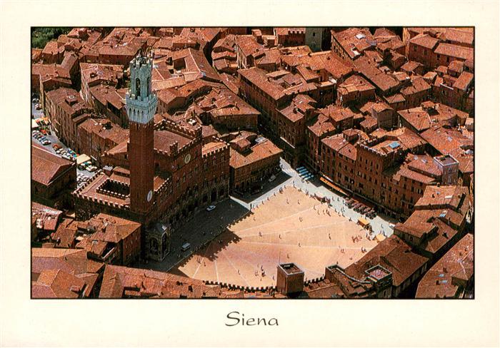 73962029 SIENA Toscana IT Piazza del Campo e Palazzo Comunale Fliegeraufnahme